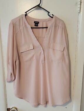 torrid Blush Pink Split-Neck Utility Tunic